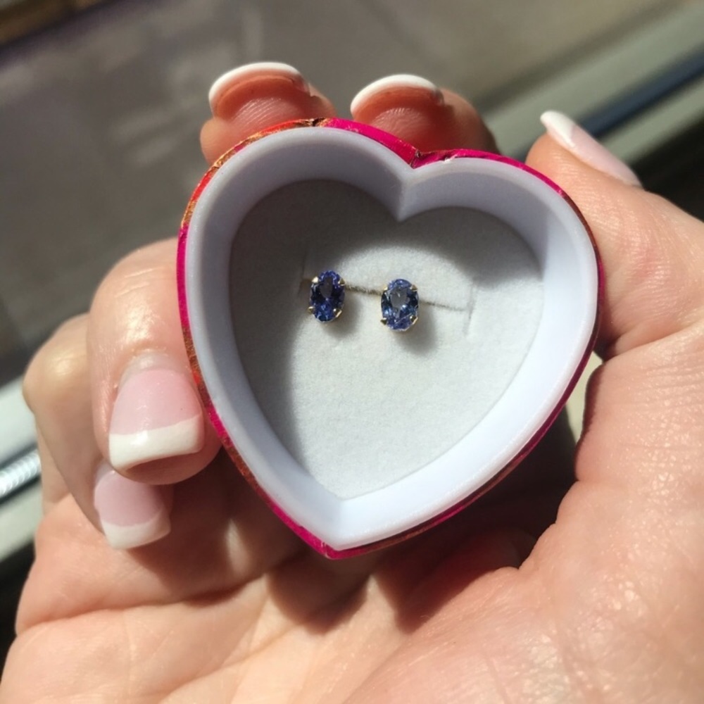 14k tanzanite earrings